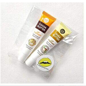 2 Pack of 1 Shea Butter and 1 Cocoa Butter Lip Therapy Moisturizers